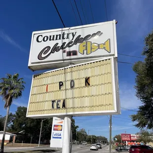 a sign for a restaurant