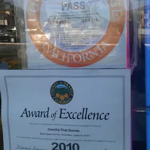 award of excellence