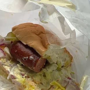 The most disgusting hot link sandwich ever!