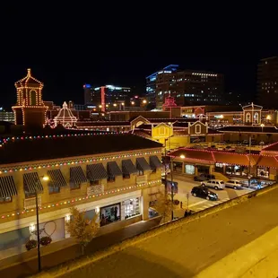 Country Club plaza in all its holiday glory.The outline of the architecture is mind blowing.