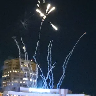 Fireworks after the lighting ceremony in Country Club Plaza.