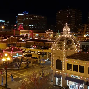 Country Club plaza in all its holiday glory.The outline of the architecture is mind blowing.