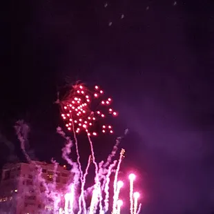 Fireworks after the lighting ceremony in Country Club Plaza.