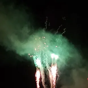 Fireworks after the lighting ceremony in Country Club Plaza.