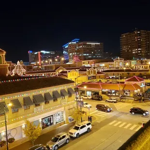 Country Club plaza in all its holiday glory.The outline of the architecture is mind blowing.