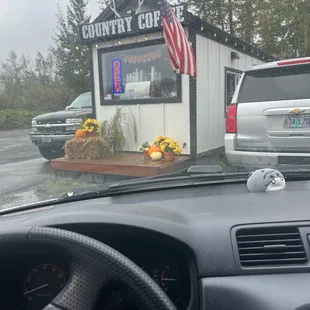 a view from inside a car