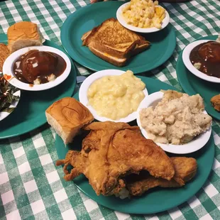 Variety of fried chicken combos