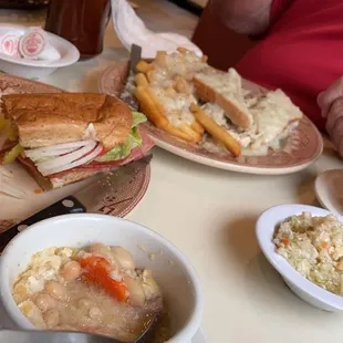 Hot turkey sandwich, Italian hoagie  been soup and coleslaw!