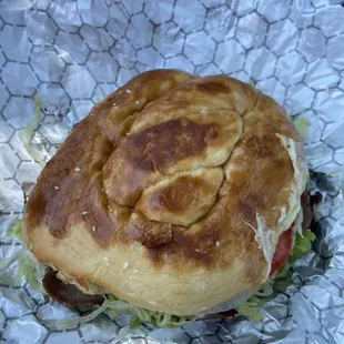 Corn Beef Pretzel Sandwich