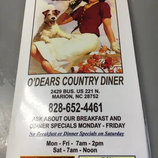 a poster for a country diner