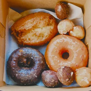 buttermilk thing, orange glaze, choco, plus babies