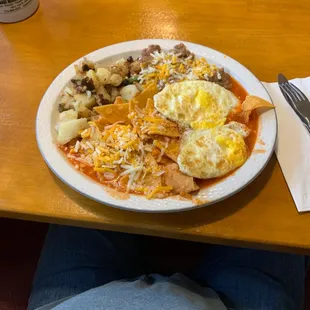 a plate of food on a table