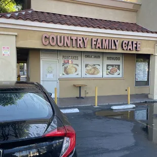 the front of the restaurant
