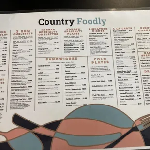 Menu on 2.16.25