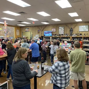 The Friday night wine tasting area