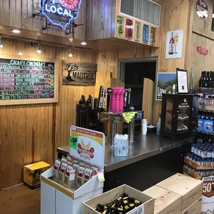 Draft beer on tap w/ samples. What a surprise