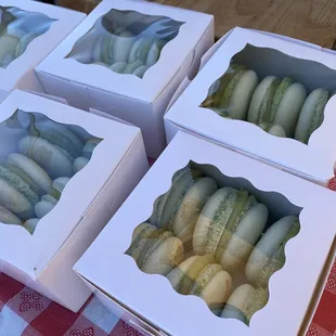 Basil flavor macarons!!