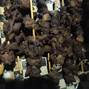 Postmates photo of the beef skewers and what will be what you actually recieve
