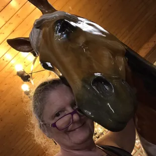 The painted life size horse