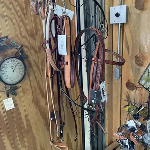Head stalls, tie downs, and reins