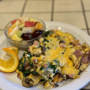 Veggie scramble add ham