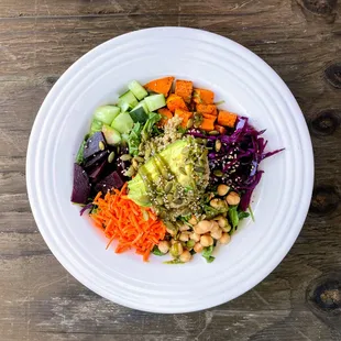 We have vegan options! Try our GF Summer Buddha Bowl!