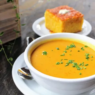 Bowl of Soup with Cornbread