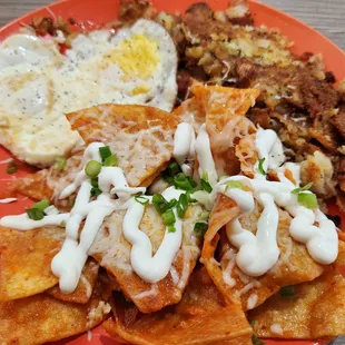 Chilaquiles, Eggs and Country Fries!