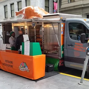 a food truck on a city street