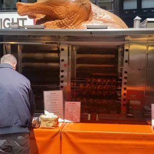 Rotisserie oven inside the truck