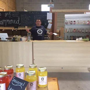a man behind the counter