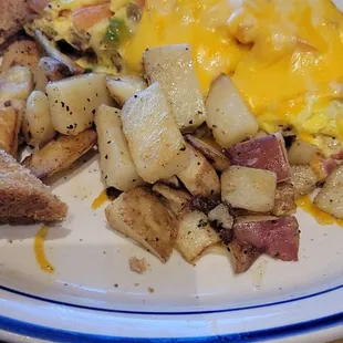 Max omelet, home fries &amp; wheat toast
