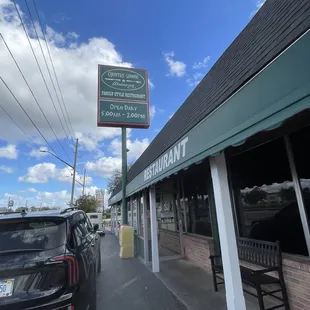 outside