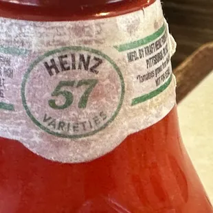 Ketch up bottle look has been used many times.