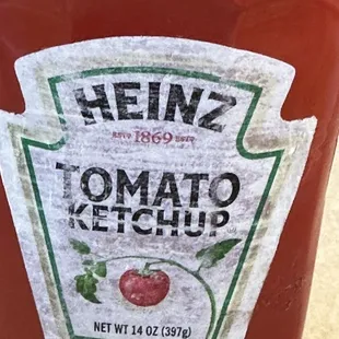 Ketch up bottle look has been used many times.