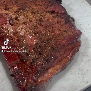a steak on a cutting board