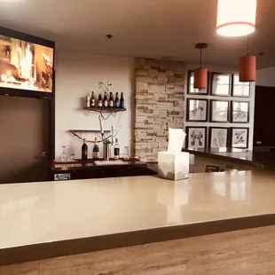 bar in dining area.