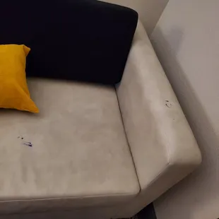 Ink stains on couch