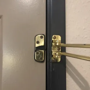Broken door lock.