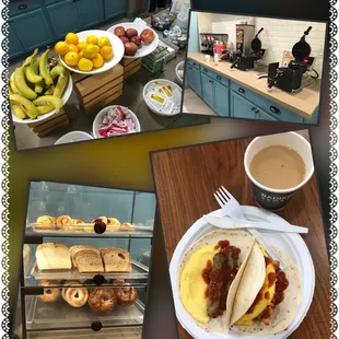 Extensive breakfast bar