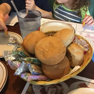 Bread basket filled full