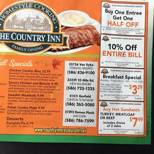 Fall specials and coupons
