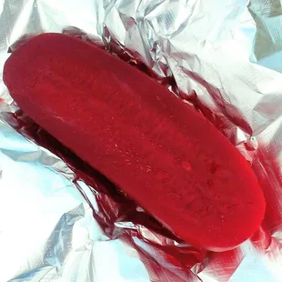 Cherry Kool Aid pickle