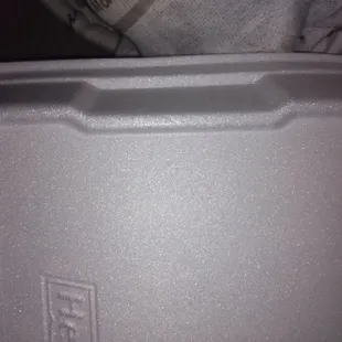 an empty plastic tray