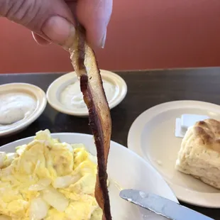 Just look at it thick salty bacon!