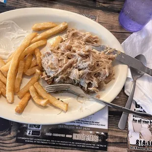 Shredded turkey with stuffing bread