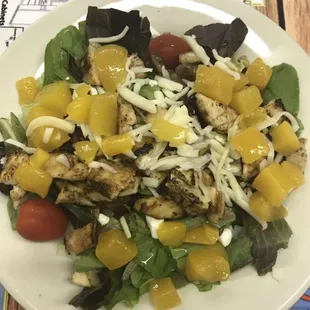 Peach chicken salad