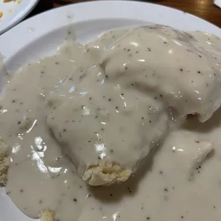 Biscuits and gravy.