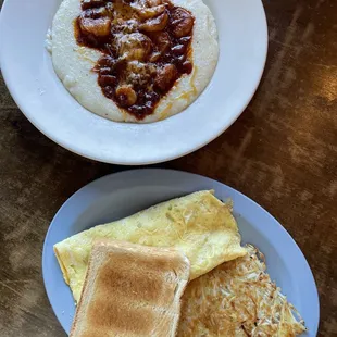 Western Omelette and Shrimp &amp; Grits