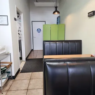 a view of the dining area